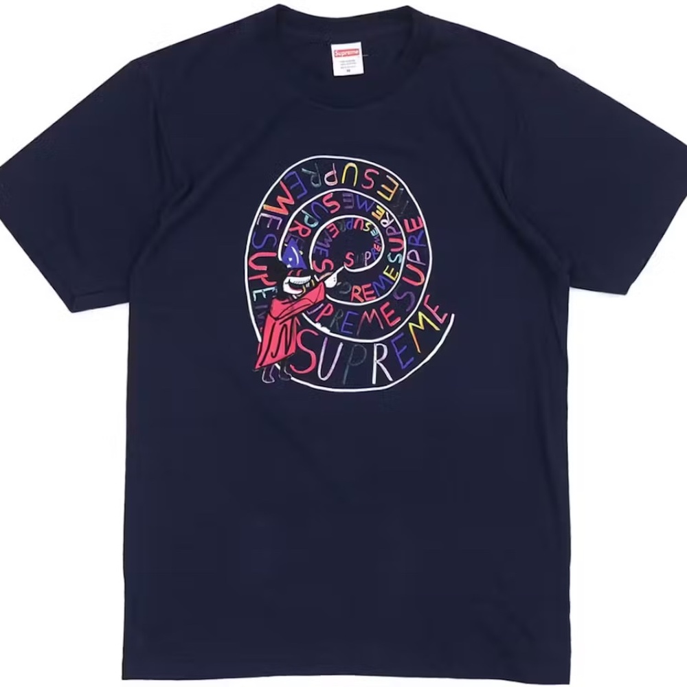 Supreme Joe Roberts Swirl Tee Navy